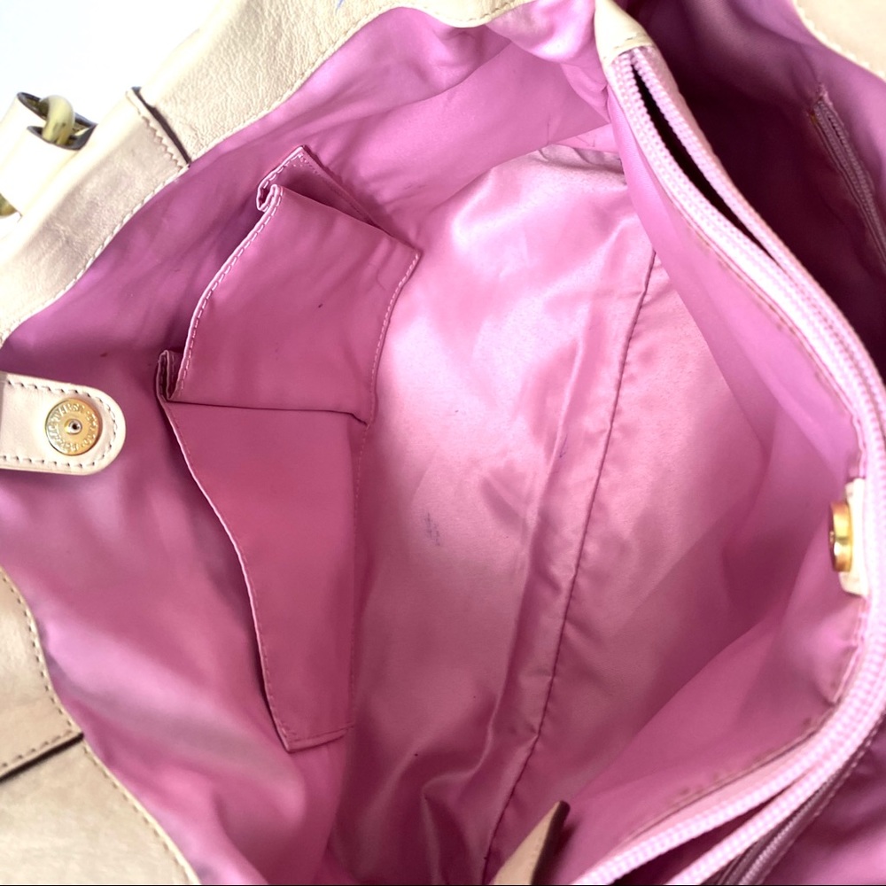 Auth COACH Ashley Leather Carryall F15513 Beige - Picture 7 of 8